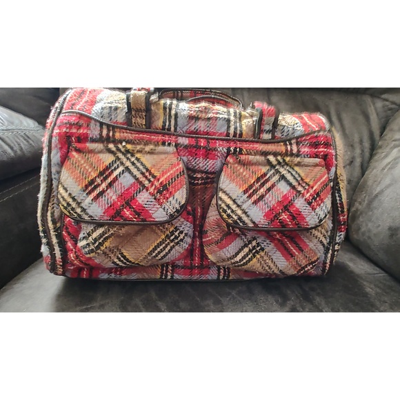 Vera Bradley Handbags - VERA BRADLEY LARGE PLAID SHOULDER BAG - RETIRED PATTERN